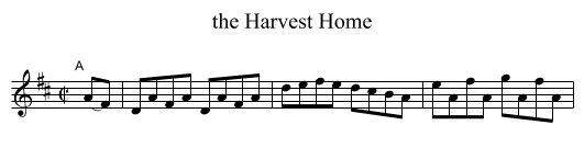 the Harvest Home - staff notation