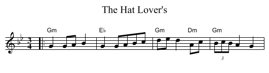 The Hat Lover's - staff notation