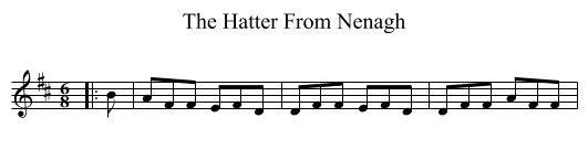 The Hatter From Nenagh - staff notation
