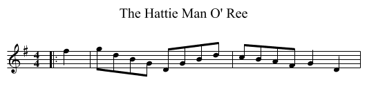 The Hattie Man O' Ree - staff notation