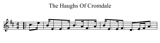 The Haughs Of Cromdale - staff notation