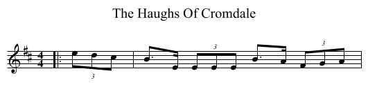 The Haughs Of Cromdale - staff notation