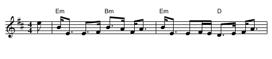 the Haughs of Cromdale - staff notation