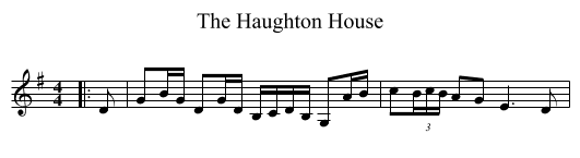 The Haughton House - staff notation