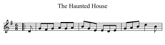 The Haunted House - staff notation