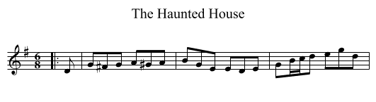 The Haunted House - staff notation