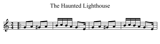 The Haunted Lighthouse - staff notation