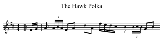 The Hawk Polka - staff notation