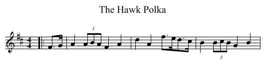 The Hawk Polka - staff notation