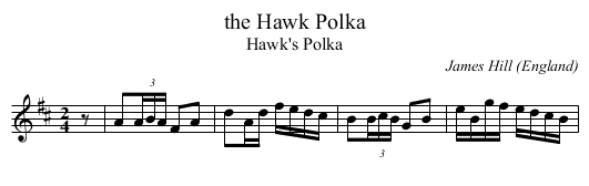 the Hawk Polka - staff notation