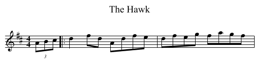 The Hawk - staff notation