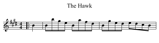 The Hawk - staff notation