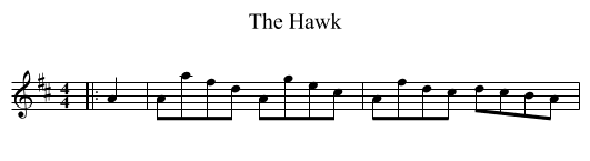 The Hawk - staff notation