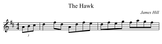 The Hawk - staff notation