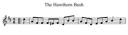 The Hawthorn Bush - staff notation