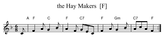 the Hay Makers  [F] - staff notation