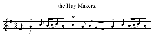 the Hay Makers. - staff notation