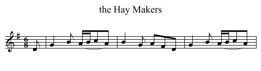the Hay Makers - staff notation