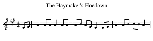 The Haymaker's Hoedown - staff notation