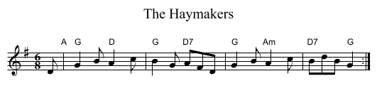 The Haymakers - staff notation