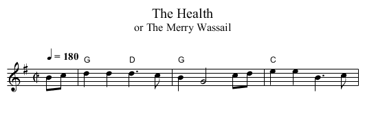 The Health - staff notation