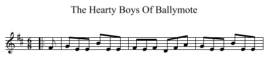 The Hearty Boys Of Ballymote - staff notation