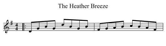 The Heather Breeze - staff notation