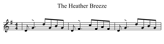 The Heather Breeze - staff notation