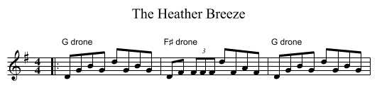 The Heather Breeze - staff notation