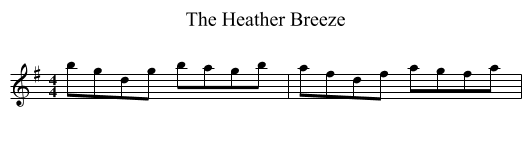 The Heather Breeze - staff notation