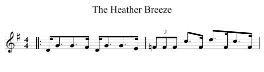 The Heather Breeze - staff notation