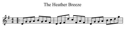 The Heather Breeze - staff notation