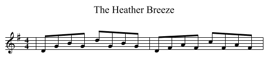 The Heather Breeze - staff notation