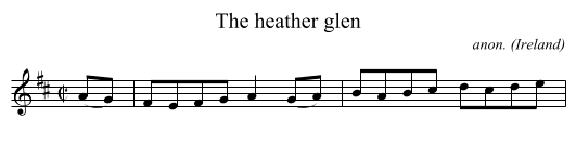The heather glen - staff notation