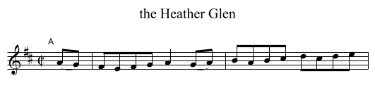 the Heather Glen - staff notation