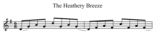 The Heathery Breeze - staff notation