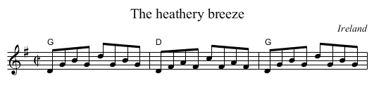 The heathery breeze - staff notation
