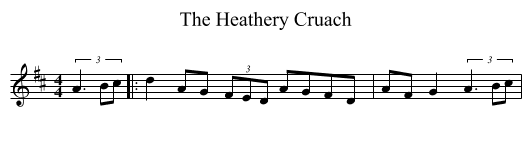 The Heathery Cruach - staff notation
