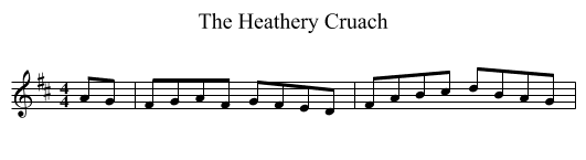 The Heathery Cruach - staff notation