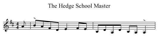The Hedge School Master - staff notation