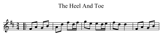 The Heel And Toe - staff notation