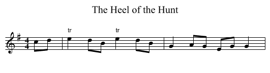 The Heel of the Hunt - staff notation