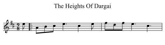 The Heights Of Dargai - staff notation