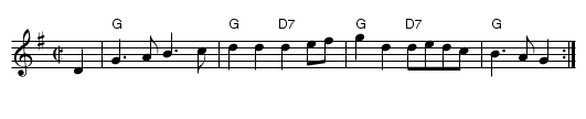 the Helston Furry Dance - staff notation