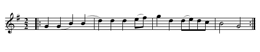 the HELSTON FURRY - staff notation