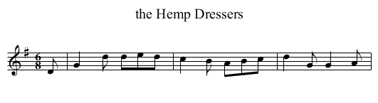 the Hemp Dressers - staff notation