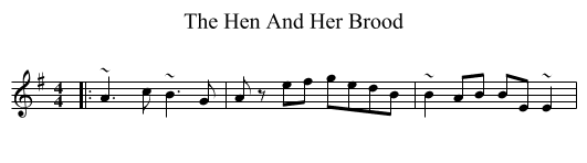 The Hen And Her Brood - staff notation