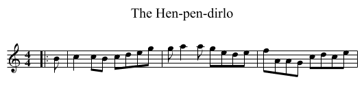 The Hen-pen-dirlo - staff notation
