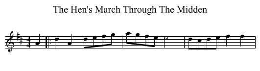 The Hen's March Through The Midden - staff notation