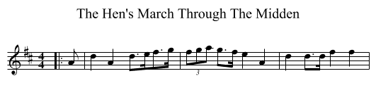 The Hen's March Through The Midden - staff notation